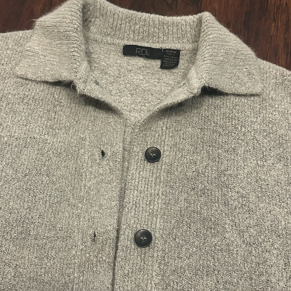 Women’s Cropped Grey Button-up Cardigan Size Medium